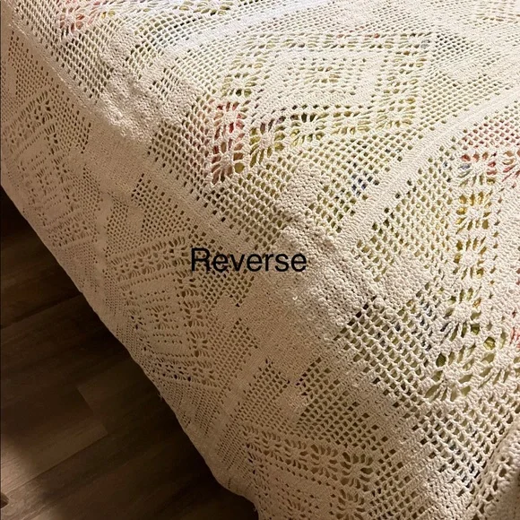 Vintage Crochet Bed Topper